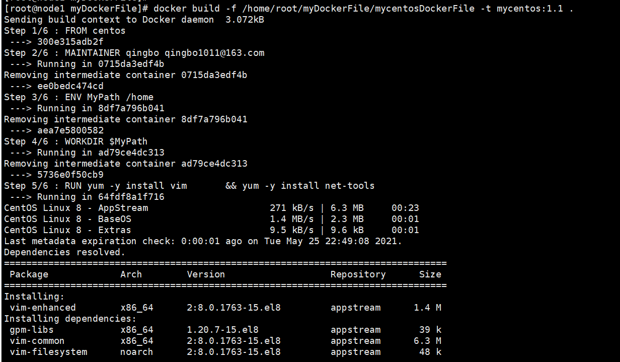 docker build在本地生成镜像